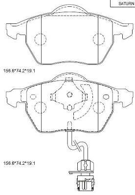 KD7718 ASIMCO Комплект тормозных колодок, дисковый тормоз (фото 1)