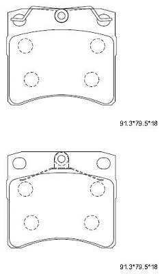 KD7723 ASIMCO Комплект тормозных колодок, дисковый тормоз (фото 1)