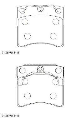 KD7723F ASIMCO Комплект тормозных колодок, дисковый тормоз (фото 1)
