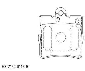 KD7740 ASIMCO Комплект тормозных колодок, дисковый тормоз (фото 1)