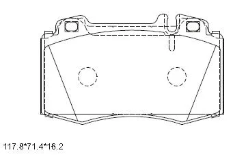 KD7742 ASIMCO Комплект тормозных колодок, дисковый тормоз (фото 1)