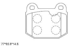 KD7743 ASIMCO Комплект тормозных колодок, дисковый тормоз (фото 1)