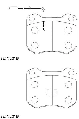 KD7768 ASIMCO Комплект тормозных колодок, дисковый тормоз (фото 1)