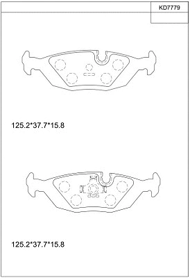 KD7779 ASIMCO Комплект тормозных колодок, дисковый тормоз (фото 1)