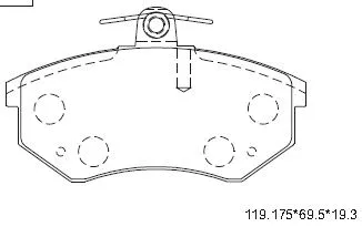 KD7796 ASIMCO Комплект тормозных колодок, дисковый тормоз (фото 1)