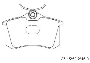 KD7797 ASIMCO Комплект тормозных колодок, дисковый тормоз (фото 1)