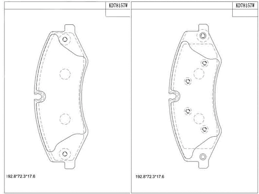 KD78157W ASIMCO Комплект тормозных колодок, дисковый тормоз (фото 1)