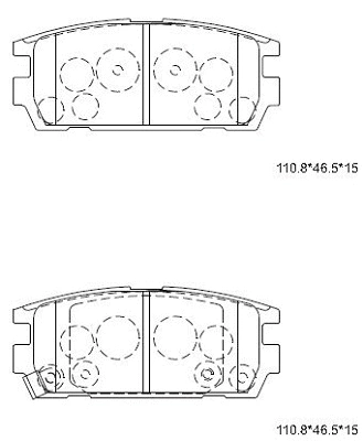 KD9712 ASIMCO Комплект тормозных колодок, дисковый тормоз (фото 1)