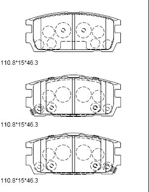 KD9712W ASIMCO Комплект тормозных колодок, дисковый тормоз (фото 1)