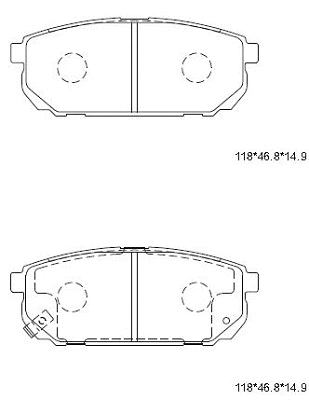 KD9718 ASIMCO Комплект тормозных колодок, дисковый тормоз (фото 1)