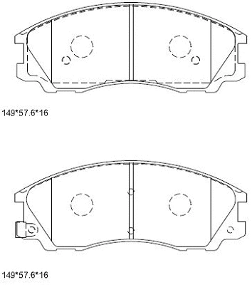 KD9719 ASIMCO Комплект тормозных колодок, дисковый тормоз (фото 1)