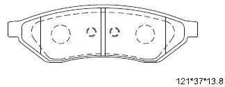 KD9726 ASIMCO Комплект тормозных колодок, дисковый тормоз (фото 1)