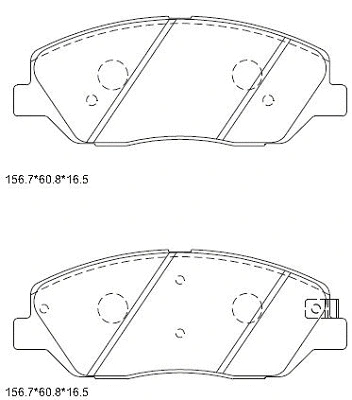 KD9728 ASIMCO Комплект тормозных колодок, дисковый тормоз (фото 1)