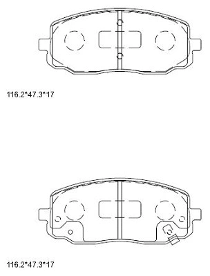KD9741 ASIMCO Комплект тормозных колодок, дисковый тормоз (фото 1)