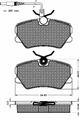 10164 BSF Комплект тормозных колодок, дисковый тормоз (фото 1)