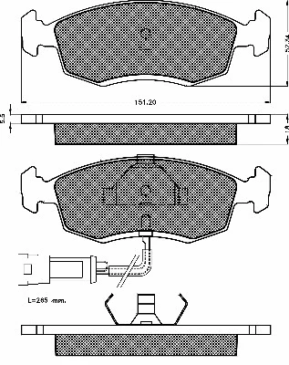 10210 BSF Комплект тормозных колодок, дисковый тормоз (фото 1)