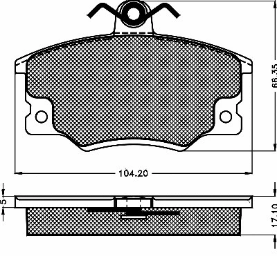 10235 BSF Комплект тормозных колодок, дисковый тормоз (фото 1)