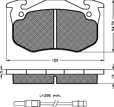10241 BSF Комплект тормозных колодок, дисковый тормоз (фото 1)