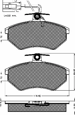 10252 BSF Комплект тормозных колодок, дисковый тормоз (фото 1)