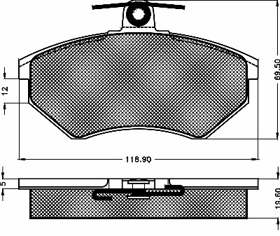 10256 BSF Комплект тормозных колодок, дисковый тормоз (фото 1)