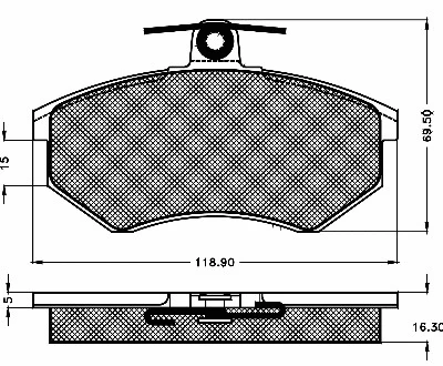 10258 BSF Комплект тормозных колодок, дисковый тормоз (фото 1)