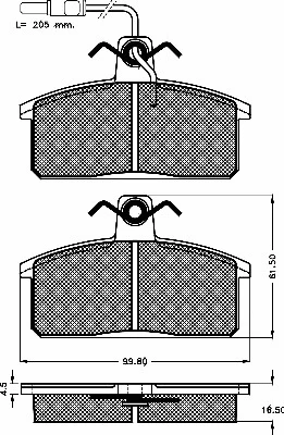 10265 BSF Комплект тормозных колодок, дисковый тормоз (фото 1)
