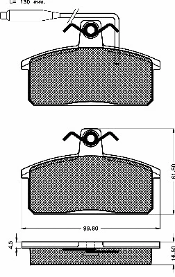 10266 BSF Комплект тормозных колодок, дисковый тормоз (фото 1)