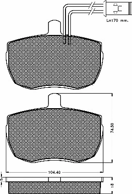10288 BSF Комплект тормозных колодок, дисковый тормоз (фото 1)
