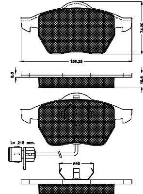 10338 BSF Комплект тормозных колодок, дисковый тормоз (фото 1)