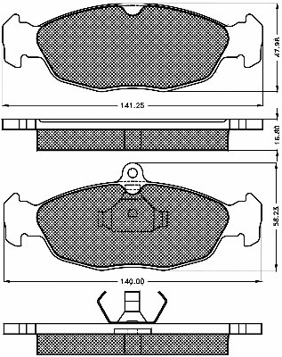 10345 BSF Комплект тормозных колодок, дисковый тормоз (фото 1)