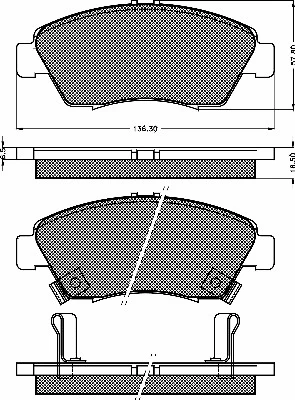 10360 BSF Комплект тормозных колодок, дисковый тормоз (фото 1)
