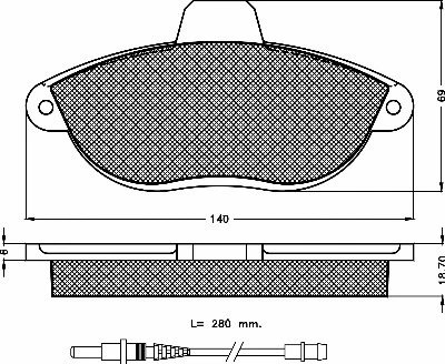 10412 BSF Комплект тормозных колодок, дисковый тормоз (фото 1)