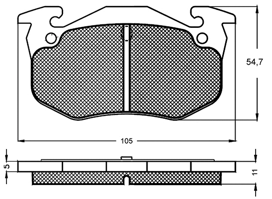 10455 BSF Комплект тормозных колодок, дисковый тормоз (фото 1)