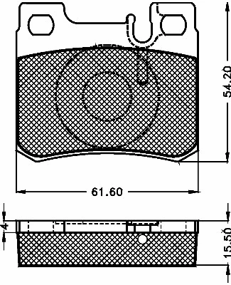 10463 BSF Комплект тормозных колодок, дисковый тормоз (фото 1)