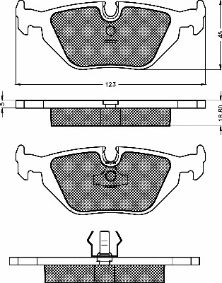 10483 BSF Комплект тормозных колодок, дисковый тормоз (фото 1)