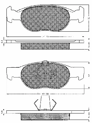 10531 BSF Комплект тормозных колодок, дисковый тормоз (фото 1)