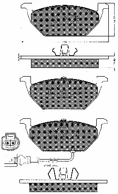 10539 BSF Комплект тормозных колодок, дисковый тормоз (фото 1)