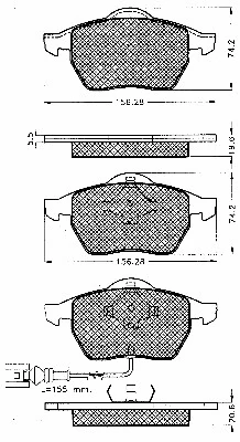 10542 BSF Комплект тормозных колодок, дисковый тормоз (фото 1)