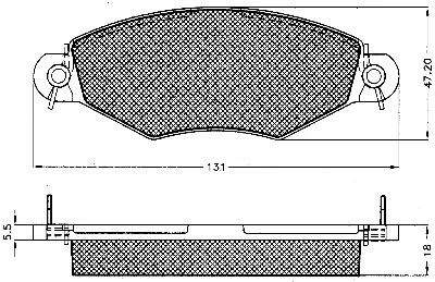 10546 BSF Комплект тормозных колодок, дисковый тормоз (фото 1)