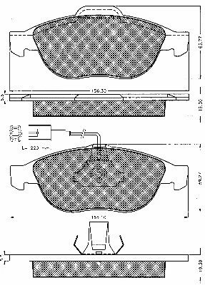 10554 BSF Комплект тормозных колодок, дисковый тормоз (фото 1)