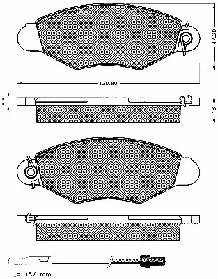 10556 BSF Комплект тормозных колодок, дисковый тормоз (фото 1)