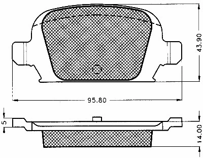 10579 BSF Комплект тормозных колодок, дисковый тормоз (фото 1)