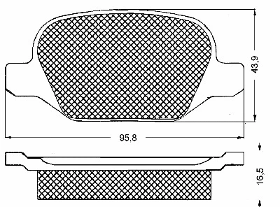 10586 BSF Комплект тормозных колодок, дисковый тормоз (фото 1)