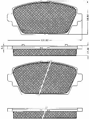 10631 BSF Комплект тормозных колодок, дисковый тормоз (фото 1)