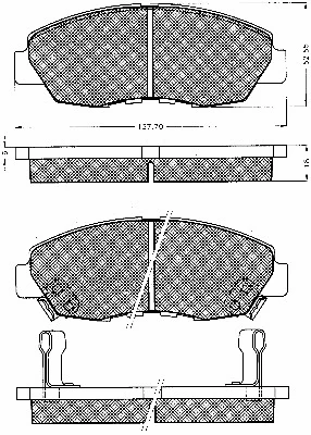 10632 BSF Комплект тормозных колодок, дисковый тормоз (фото 1)