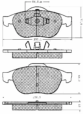 10637 BSF Комплект тормозных колодок, дисковый тормоз (фото 1)