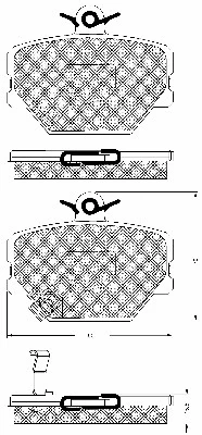 10662 BSF Комплект тормозных колодок, дисковый тормоз (фото 1)