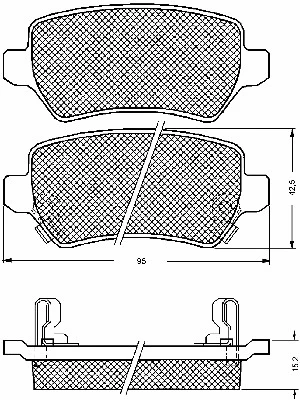 10666 BSF Комплект тормозных колодок, дисковый тормоз (фото 1)