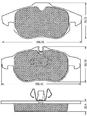 10679 BSF Комплект тормозных колодок, дисковый тормоз (фото 1)