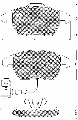 10681 BSF Комплект тормозных колодок, дисковый тормоз (фото 1)